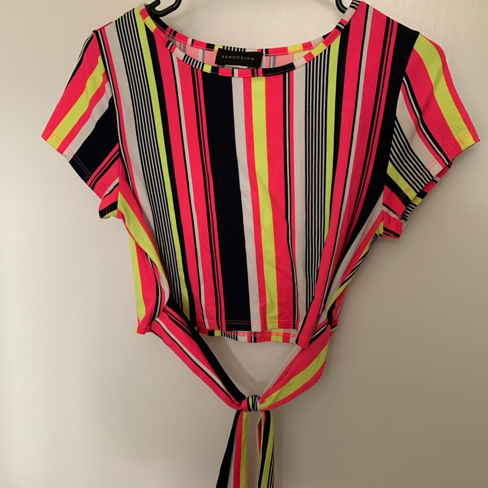 Charlotte Russe Crop Top with Front Tie